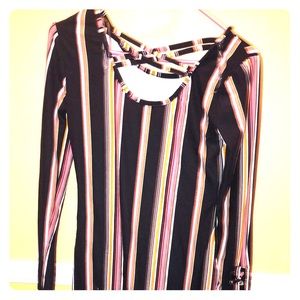 Multiple color striped dress